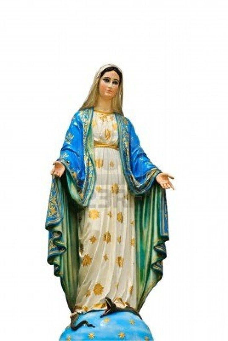 Estatua de la virgen de los milagros color original