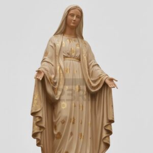 Estatua de la virgen de los milagros color envejecido