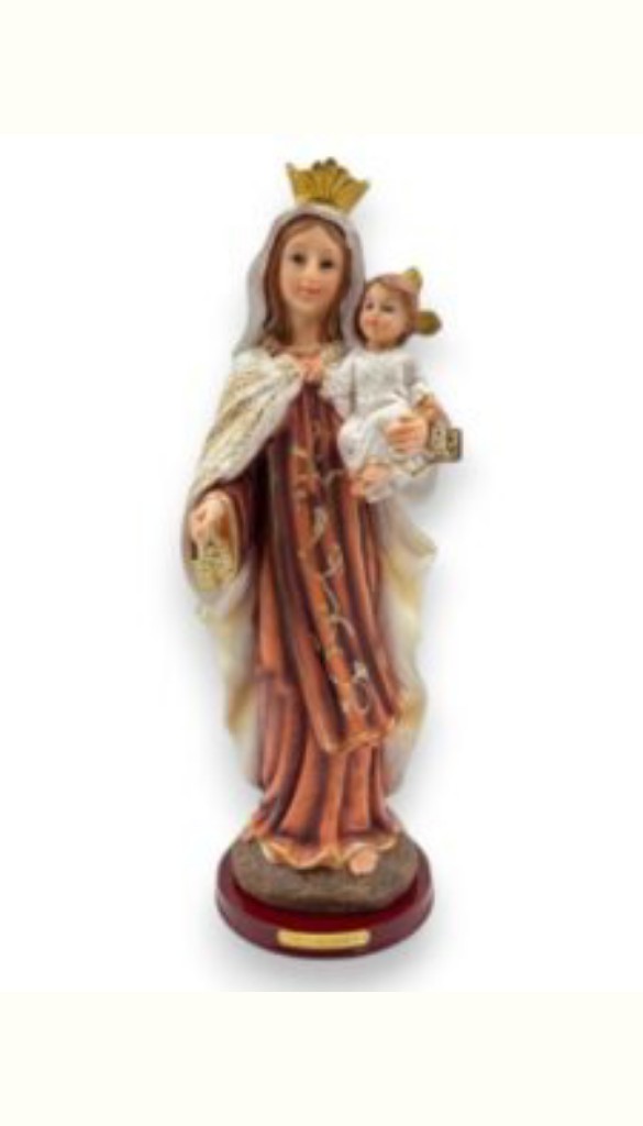 Estatua de la virgen del carmen color original